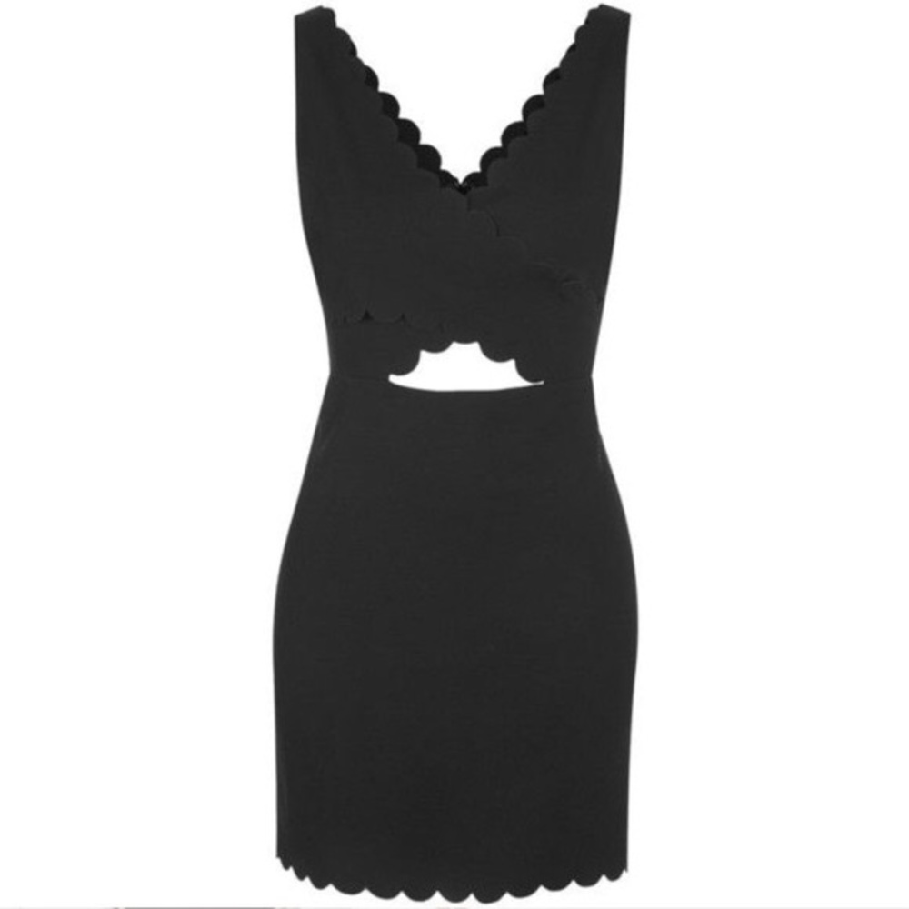 Topshop scallop cut out dress